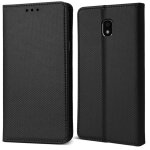 Moozy case flip cover pour samsung j5 2017, noir - tui  rabat magntique intelligent avec porte - cartes ...