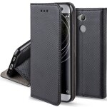 Moozy case flip cover pour sony xperia xa2, noir - tui  rabat magntique intelligent avec porte - carte ...