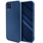 Moozy lifestyle. coque con�ue pour huawei p40 lite, bleu nuit ? coque en silicone liquide avec finition ...
