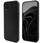 Moozy lifestyle. coque con�ue pour huawei p40 lite, noire ? coque en silicone liquide avec finition mate ...