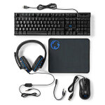 Nedis gaming combo kit clavier souris incluse usb azerty français noir - neuf Nedis gaming combo kit clavier souris incluse usb azerty français noir - neuf