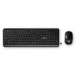 Nedis kbmcw100bkbe clavier souris incluse rf sans fil azerty belge noir - neuf