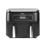 Friteuse d'air chaud air fryer ninja af300 double compartiment 7, 6 l autonome 1690 w, noir - neuf