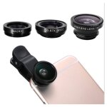 Objectif pince 3 en 1 pour smartphone universel macro fisheye grand angle metal pochette demontable - ...