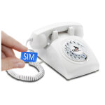 Opis 60s mobile: telephone vintage fixe gsm 2g rtro avec cadran rotatif - neuf