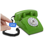 Opis 60s mobile: telephone vintage fixe gsm 2g rétro avec cadran rotatif - neuf Opis 60s mobile: telephone vintage fixe gsm 2g rétro avec cadran rotatif - neuf