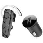 Oreillette bluetooth tellur vox 60, chargeur de voiture, noir - neuf