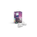 Pack de 2 ampoules connect�es philips hue white and color ambiance gu10 - neuf