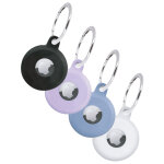 Pack de 4 protections pour airtag noir, blanc, bleu, mauve bigben - neuf