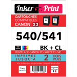 Pack de cartouches d'encre recycl�es compatibles avec canon 540 / 541 xl (noir et couleurs) - neuf