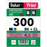 Pack de cartouches d'encre recycl�es compatibles avec hp 300 xl (noir et couleurs) - neuf
