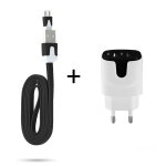 Pack chargeur pour manette playstation 4 ps4 smartphone micro usb (cable noodle 1m chargeur + double ...