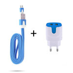 Pack chargeur pour manette playstation 4 ps4 smartphone micro usb (cable noodle 1m chargeur + double ...