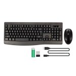 Pack clavier souris sans fil rechargeable bluestork - noir - neuf
