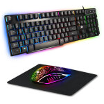 Pack clavier souris et tapis polychroma led cs200 compatible ps3 ps4 xbox one et pc - neuf