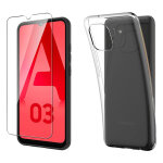 Pack coque transparente en tpu et protection écran vitre en verre trempé pour samsung galaxy a03 4g - ... Pack coque transparente en tpu et protection écran vitre en verre trempé pour samsung galaxy a03 4g - ...
