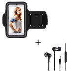 Pack sport pour samsung galaxy a5 2016 smartphone (brassard de sport + ecouteurs metal avec telecommande ...
