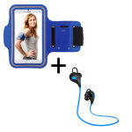 Pack sport pour smartphone (ecouteurs bluetooth sport + brassard) courir - neuf