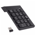 Pav numrique sans fil pour microsoft pc clavier usb chiffres 18 touches pile (noir) - neuf