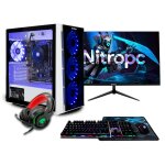 Pc gamer complet nitropc pack bronze - amd ryzen 5 pro 4650g, amd vega 7, ram 16go, m. 2 1to, windows ...