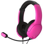 Pdp nebula casque avec fil arceau jouer noir, rose - neuf