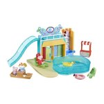 Peppa pig le parc aquatique de peppa, coffret avec 2 figurines et 15 accessoires, jouet pour enfants, ...