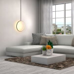 Plafonnier cercle noir - neuf