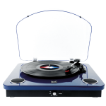 Platine vinyle bluetooth out enceintes intgres finition laque bleue - neuf