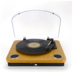 Platine vinyle halterrego avec hp intgrs / couvercle, rms 2 * 2w, rca out, lec et eng usb, bt in / ...