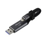 Pny duo - link 3. 0 lecteur usb flash 64 go usb type - a / lightning 3. 2 gen 1 (3. 1 gen 1) gris - neuf ...