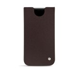 Pochette cuir apple iphone 11 - pochette - marron envo�tant ( pantone #4e3629 ) - cuir saffiano - neuf ...