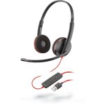Poly blackwire c3220 casque avec fil arceau bureau / centre d'appels usb type - a noir - neuf