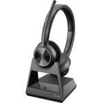 Poly savi 7300 casque sans fil � la main bureau / centre d'appels noir - neuf