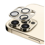 Protection en alliage mtallique des objectifs photo pour apple iphone 12 pro, or platine - neuf