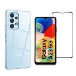 Protection �cran vitre en verre tremp� full cover noir pour samsung galaxy a23 5g - tempered glass xeptio ...