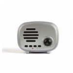 Radio fm et enceinte bluetooth compacte silver - neuf