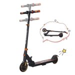 Trottinette lectrique pliable 7, 55 kg - hauteur ajustable - 250w - noir rouge - cadeau pour enfant ...