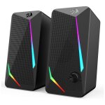 Redragon gs510 rgb haut - parleurs pc 2x3w avec 4 modes de rtroclairage led colors, alimentation usb ...
