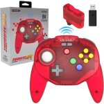Retro - bit tribute 64 2. 4ghz manette sans fil pour nintendo 64 / switch / pc / mac clear red - neuf ...