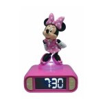 Rveil digital avec veilleuse lumineuse minnie en 3d et effets sonores - neuf