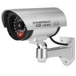 Riff rf - ir1 cctv ir camra factice de scurit extrieure pour la maison avec lumire rouge clignotante ...
