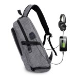Sac  dos ordinateur portable 15, 6 pouces usb prise casque verrou antivol gris yonis - neuf