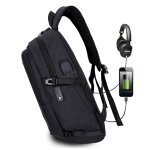 Sac  dos ordinateur portable 15, 6 pouces usb prise casque verrou antivol noir yonis - neuf