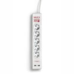Salicru sps safe 5 + , prise parafoudre - 5 prises + 2 prises usb chargeur - protections surtensions ...