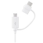 Samsung ep - dg930 c�ble usb 1, 5 m usb 2. 0 usb a usb c / micro - usb b blanc - neuf