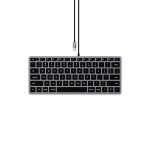 Satechi slim w1 clavier usb qwerty anglais aluminium, noir - neuf
