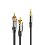 Sonero s - ac600 - 100 câble audio 10 m 3, 5mm 2 x rca noir - neuf Sonero s - ac600 - 100 câble audio 10 m 3, 5mm 2 x rca noir - neuf