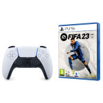 Sony dualsense + fifa 23 noir, blanc bluetooth manette de jeu analogique / num�rique playstation 5 - ...