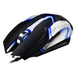 Souris gamer pc filaire usb 2. 0 3200 dpi ordinateur lumi�re led 6 boutons noir yonis - neuf