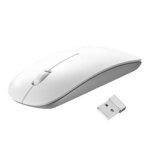 Souris optique laser ultra - mince sans fil 2. 4 ghz avec mini récepteur usb blanc yonis - neuf Souris optique laser ultra - mince sans fil 2. 4 ghz avec mini récepteur usb blanc yonis - neuf